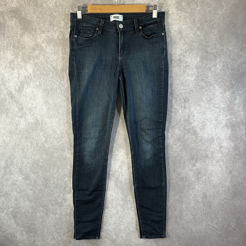 PAIGE Verdugo Ultra Skinny Jeans Women 29 Dark Blue Stretch Denim Mid Rise